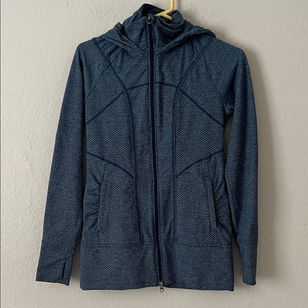 Like New! Athleta Rishi Blue Hooded Zip Up Jacket in Size XS